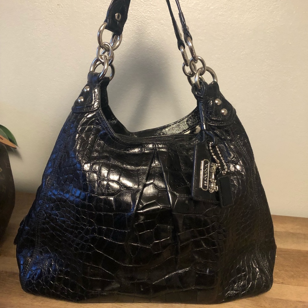 Authentic COACH BLACK LEATHER Bag, no dust bag